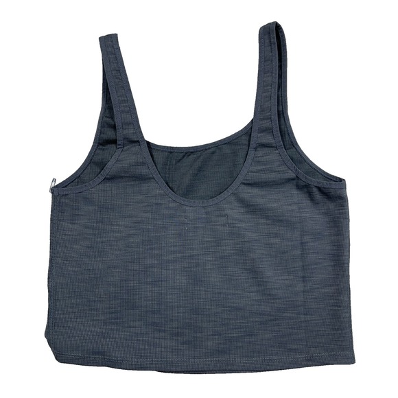 Marine Layer Tak Top Gray Women Small Gray Luxe Ribbed Textured Hiking Outdoor - Picture 2 of 12